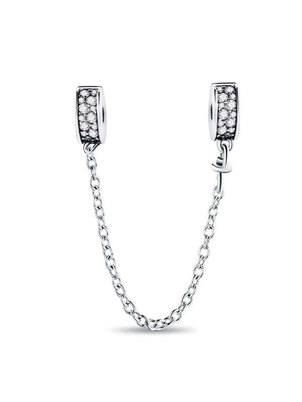 1 pieza Cadena decorada con circonita adecuada para cuentas de pulsera de 3mm