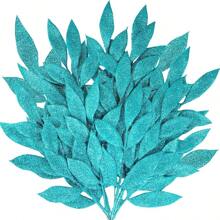 1 pieza/3 piezas/6 piezas/12 piezas Planta artificial con hojas con brillo, decoración de árbol de Navidad artificial y lindo, para arreglos florales en jarrones de sala de estar y dormitorio, boda, fiesta, decoración del hogar, relleno de escritorio. Decoración de Halloween, suministros de Acción de Gracias y Navidad, decoración del hogar, decoración de mesa, decoración navideña