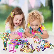 420 PCS Building Toy Building Blocks Barras Diferentes Formas Educacionais Conjunto de Engenharia de Construção Quebra-cabeça 3D, Kit de Conexão Criativa Intertravado, Brinquedos de Construção de Edifício Um Ótimo Brinquedo STEM para Meninos e Meninas Brinquedos de Construtor de Palha Brinquedos de Construção STEM Presentes de Inverno, Duplo, Brinquedos para Crianças> Outros Brinquedos Educativos para Crianças, Brinquedos para Meninas