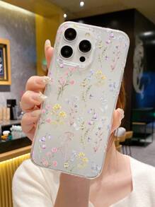 1个花卉图案透明手机壳，兼容 17/17 Air/17 Pro/17 Pro Max、13/14/15/16系列、Galaxy S26/S26 Plus/S26 Ultra - 彩色 - 查看 4