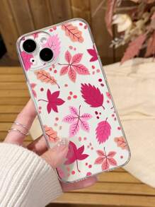 1 件枫叶图案透明外壳，带柔软 TPU，适用于 iPhone 11/12/13/14/15 Pro Max，秋季风格