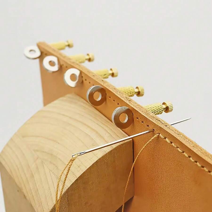 5 件精密皮革缝合针定位器缝纫针 - DIY 手工缝纫套件，适用于简单的皮革工艺项目 - 彩色 - 查看 1