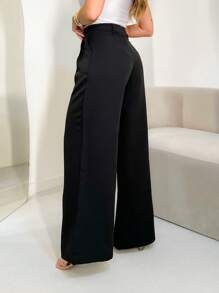 ADD WOMEN'S FASHION - 3286 Women's Tailored Trousers, High Waist, Side Tie, Elegant, Sophisticated, Modern, Casual, With Side Pockets, National Shipping MIRELLASANTOS - 黑色 - 查看 3
