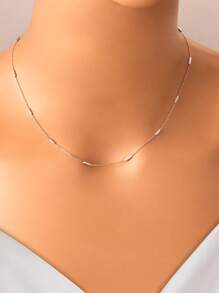 Cadena de collar de plata de ley 925, cadena de collar chapada en oro de 14K, collar para uso diario, joyería, regalo para mujeres, collar fino, collar de plata - cadena - Ver 8