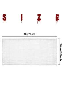 1Pack 30X72 Inch Halloween Witte Griezelige Doek - Halloween Decoraties - Griezelige Stoffen Doek Voor Spookhuis - Griezelige En Griezelige Halloween Decoraties Voor Feest Buiten Of Binnen