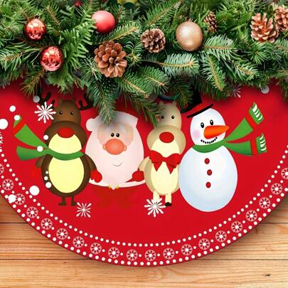 1 件传统圣诞树裙，圣诞快乐节日派对树垫室内室外装饰，场景装饰，房间装饰，家居装饰，节日派对装饰，圣诞装饰，圣诞节