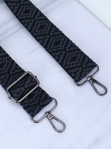 Adjustable Embroidered Strap Handbag, Shoulder Bag, Crossbody Bag, Women's Winter Gift - Black - View 4