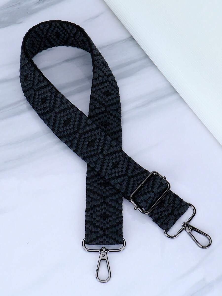 Adjustable Embroidered Strap Handbag, Shoulder Bag, Crossbody Bag, Women's Winter Gift - Black - View 1