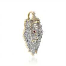 1PC Iced Out LION Necklace With 61cm/24inch Rope Chain 3A+ Stone Paved Bling Pendants Necklace For Men Rapper Hip Hop Jewelry - Golden - View 8