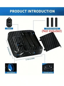 2个无线车门标志投影灯，电池供电，带自动感应器，装饰迎宾灯，适用于大多数车辆