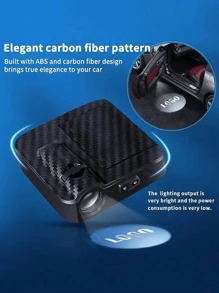 2个无线车门标志投影灯，电池供电，带自动感应器，装饰迎宾灯，适用于大多数车辆