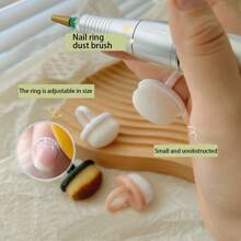 指甲环指甲除尘刷、指甲刷、软毛指甲刷卸妆刷、指甲刷清洁工具、指甲刷、清洁指甲的指甲刷、日常化妆刷，更方便省时，呵护手指（粉色、白色、黑色）