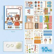 Wholesale Cute Diary Sticker Set, Layered Soothing Sticker Book For Girls & Kids, Stress Relief Toy - Multicolor - View 14