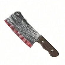 1 件仿真血腥锋利刀仿真塑料砍刀，适用于万圣节派对道具装饰 - 彩色 - 查看 4