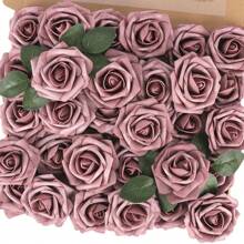 Real Looking Foam Fake Roses With Stems For DIY Wedding Bouquets Bridal Shower Centerpieces Floral Arrangements Party Tables Home Decorations(No Box, Packaged In OPP Bag), Valentine Day, Gift - Multicolor - View 35