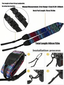 1 pieza Correa de hombro para cámara DSLR apta para varias cámaras DSLR y algunas cámaras sin espejo - Ver 6