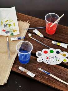 10/20/30/50 件，塑料量杯，8 盎司一次性搅拌杯，带木制搅拌棒，可用于环氧树脂、液体测量、油漆混合、烹饪和烘焙