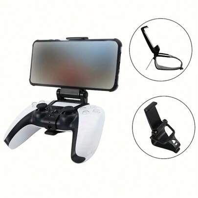 Soporte para teléfono móvil compatible con el mando de PS 5 Playstation 5, soporte y clip para teléfono inteligente