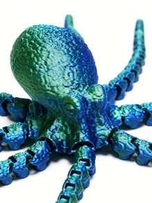 3D 打印可活动关节章鱼桌面玩具、水族馆装饰、家居家具、章鱼收藏品雕像、圣诞节/感恩节/生日礼物、昆虫玩具、圣诞水族馆、圣诞节水族馆