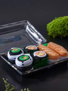 3 pares de calcetines tipo tripulación con diseño de sushi, calcetines divertidos y novedosos unisex para pareja, para uso casual, festivo, de fiesta, de uso doméstico, transpirables y cómodos