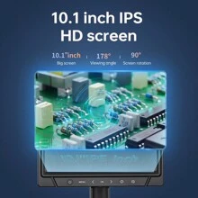 inskam Microscopio digital IPS HD de 10.1", lupa de monedas de 1200X, microscopio electrónico de reparación inalámbrico de 12MP 2.4GHz con control remoto para adultos, microscopio de soldadura micro para reparación de electrónica, cámara de microscopio digital USB, lupa para adultos
