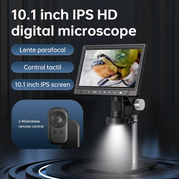 inskam 10,1 Zoll IPS HD Digitales Mikroskop, 1200X Münzlupe, 12MP 2,4GHz Funkfernbedienung Erwachsenen Elektronik-Reparatur Mikroskop, Mikro-Lötmikroskop für Elektronikreparaturen, USB Digitales Mikroskop Kamera, Erwachsenen Lupe