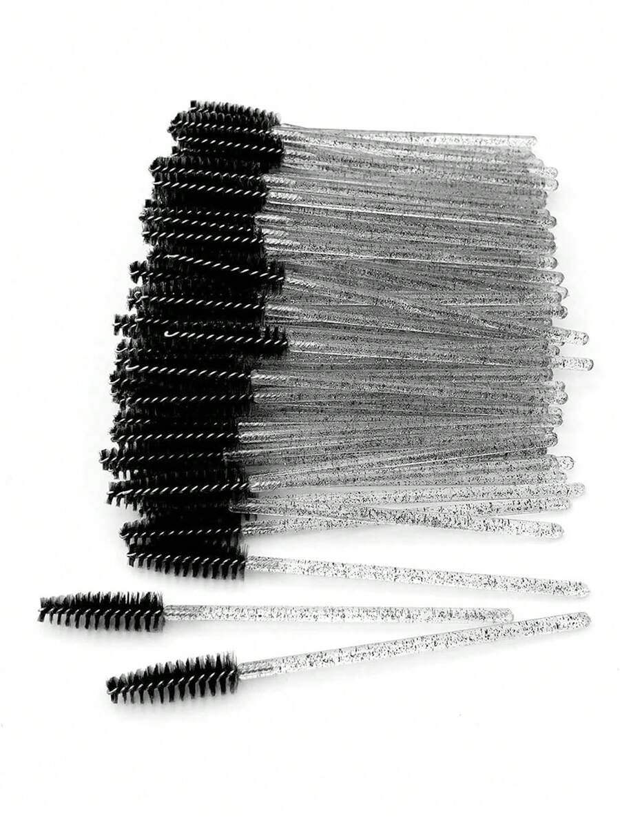 Bộ 200/100/50 cọ chuốt mi dùng một lần đính kim tuyến, cọ chuốt mascara dùng một lần, cọ chuốt mascara cho nối mi. - Nhiều màu - Xem 1
