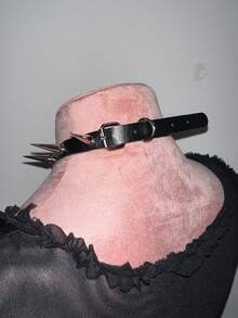 1 chiếc vòng cổ choker đính đinh tán màu hồng cổ điển gợi cảm phụ kiện mặt dây chuyền vòng cổ trang sức punk goth cô gái harajuku - Màu tím hoa cà - Xem 6