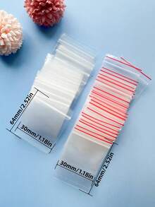 100pcs/200pcs Mini Jewelry Pouches Necklace Earring Bracelet Storage Bags - 4*6 Storage Bags - View 2