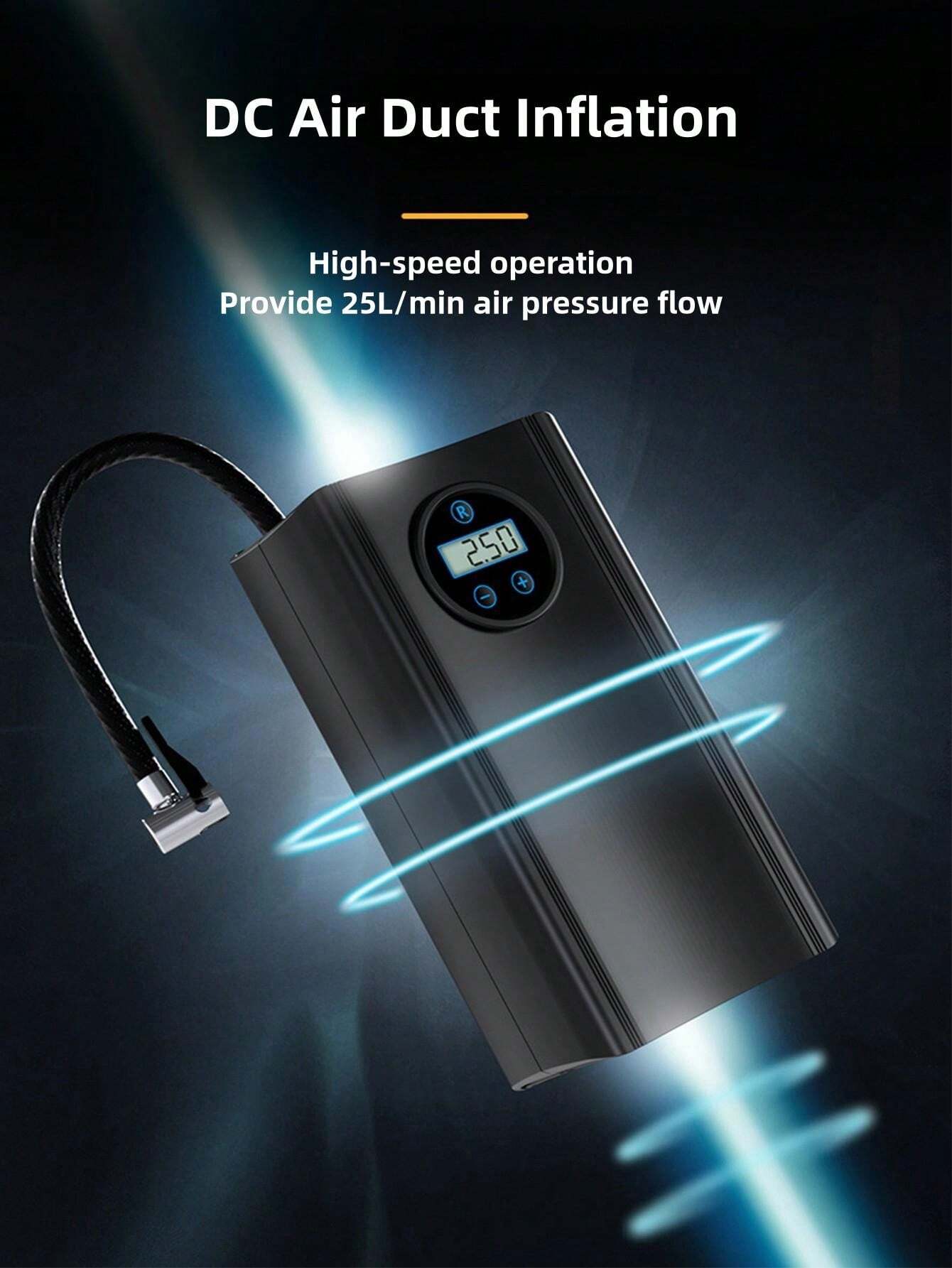 Car Tire Inflator Portable Air Compressor Cordless Air Pump With