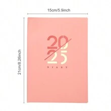 2025 Planner Spanish/English Notebook January To December A5 Agenda PU Leather Cover School Agenda Weekly Monthly Diary Organizer Learning Office Supplies Stationery Back To School - A5 - View 9