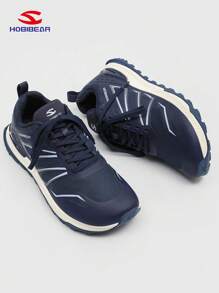 HOBIBEAR Men Outdoor Sport Shoes, Low-Top Hiking Sneakers, Fashionable Casual Shoes Suitable For Fitness & Travel, Winter - Blue - View 4