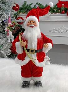 1pc Festive 12-Inch Classic Santa Claus Statue: Golden And Silver White Christmas Decorations For Home, Kitchen, Hotel, And Office Desks - Suitable For Christmas, New Year, And General Holiday Decorations,Christmas - Multicolor - View 16