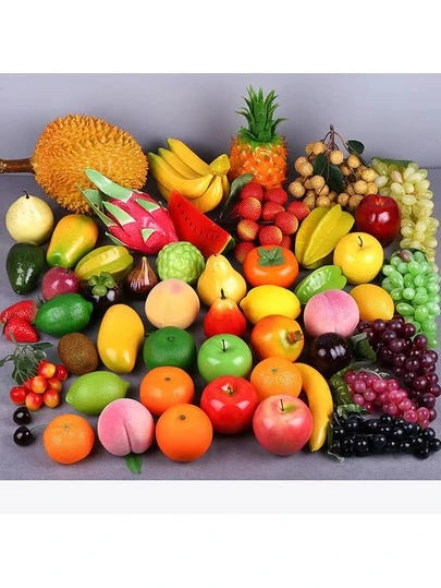 1 件塑料仿真水果香蕉苹果西瓜柠檬婚房摄影道具装饰配件