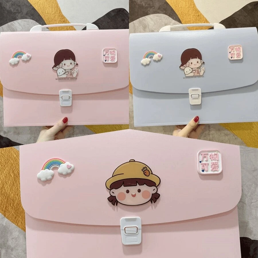 Accordion Report File Folder Organizer Bag Documents & Exam Papers