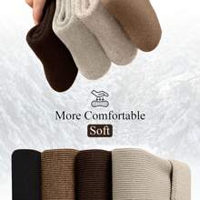 5 Pairs Fleece Self-Heating Winter Athletic Socks Thick Thermal Warm Socks For Hiking Skiing Gift