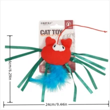 Juguete de peluche de gato con forma de cangrejo y camarón - Multicolor - Ver 3
