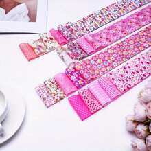 40 条 6.5*50 厘米/2.6*19.7 英寸多色卷条，漂亮花卉图案布条，适用于拼布、绗缝、缝纫、手工、DIY 娃娃衣服、玩具 - 彩色 - 查看 9