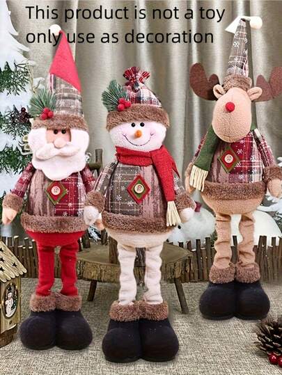 1 buc, Ornament retractabil creativ, Decorațiune retractabilă pentru casă cu picior, Pentru amenajarea scenelor de sărbători, Afișaj pe masă pentru fereastră, Cele mai bune cadouri, Decorațiuni de Crăciun pentru ziua de naștere, Decor pentru cameră, Crăciun, Iarnă, Decorațiuni de Crăciun pentru casă, Cadouri de Crăciun, Decor de Crăciun