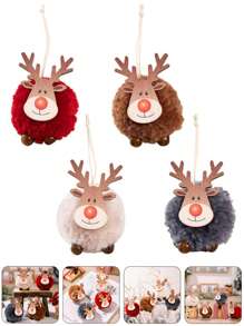 8 件圣诞驯鹿装饰、毛毡麋鹿挂饰、可爱圣诞树装饰、圣诞鹿挂饰、圣诞派对装饰、窗户装饰、毛毡驯鹿圣诞树挂饰，适合节日庆祝的最佳礼物生日、家居装饰、圣诞装饰、房间装饰、圣诞节 - 彩色 - 查看 1