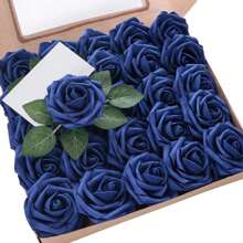 Real Looking Foam Fake Roses With Stems For DIY Wedding Bouquets Bridal Shower Centerpieces Floral Arrangements Party Tables Home Decorations(No Box, Packaged In OPP Bag), Valentine Day, Gift - Multicolor - View 78