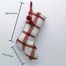 Meias grandes e fofas com estilo europeu preto e vermelho, decorações requintadas de alta qualidade para o Natal, grande capacidade, presentes essenciais para o Natal, design exclusivo, enfeites temáticos de Natal, Natal, Papai Noel, decorações modernas para casa e festa, adequadas para celebrações festivas, meias de Natal, meias de malha de Natal, sacolas de presente com pingentes de Natal, decorações de Natal, decorações de cena