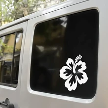 1pc Hawaiian Hibiscus Flower Decal/Sticker - Suitable For Cars, Trucks, Laptops, Water Bottles, Windows, Walls - Bumpers And Any Other Surfaces You Can Think Of - Hawaiian Hibiscus - View 3