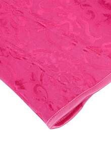 女士时尚佩斯利印花抹胸，新年派对，情人节，节日上衣，紧身胸衣上衣，毕业典礼 - 玫紅色 - 查看 5