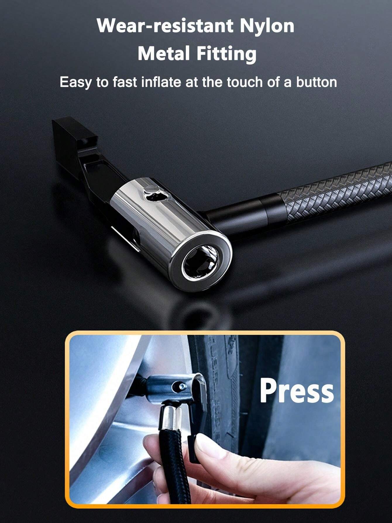 Car Tire Inflator Portable Air Compressor Cordless Air Pump With