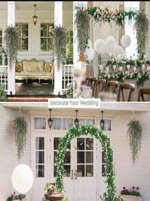 4 Packs Artificial Ivy Vine Hanging Plants - Faux Greenery For Indoor & Outdoor, UV Resistant, Ideal For Wedding And Engagement Decor, Detachable Leaves, Plastic Construction Fall/Autumn Decor Garden Fake Flowers Centerpieces Decor, Valentine Day, Gift Gifts Birthday Graduation Home Decor Christmas Decorations Room Decor Christmas - 4 Bundles - View 9