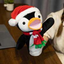 Christmas Decoration Cute Christmas Hand Puppets Cartoon Plush Toy Santa Claus Elk Snowman Penguin Telling Story Early Education Toy Plush Toys Plush Nursery Decorations Cute Toy Great For Gifts And Home Decor Perfect Easter Christmas And Thanksgiving Gifts, New Year And Valentine's Day Gifts - Multicolor - View 3