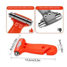 1/2pcs 2-In-1 Hammer Multi-Functional Car Rescue Hammer Escape Hammer Window Breaker