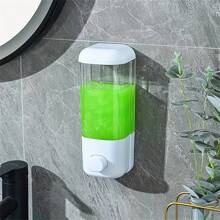 1 pieza Dispensador de jabón montado en la pared, dispensador de loción/champú tipo exprimible, botella de champú, recipiente de jabón líquido montado en la pared para hotel, decoración de baño del hogar, decoración de otoño, regreso a la escuela