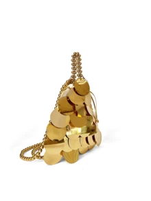 Nowy 2024 koreański styl niszowy projekt kobiety trójkąt cekiny torebka i torba crossbody, modny i stylowy - Złoto - Zobacz 3